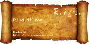 Rind Ákos névjegykártya